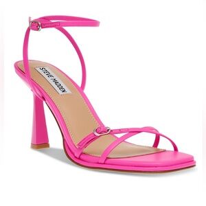 Steve Madden Vibrant Pink Ankle Strap Heels